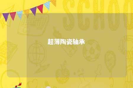 超薄陶瓷轴承 