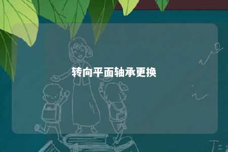 转向平面轴承更换 